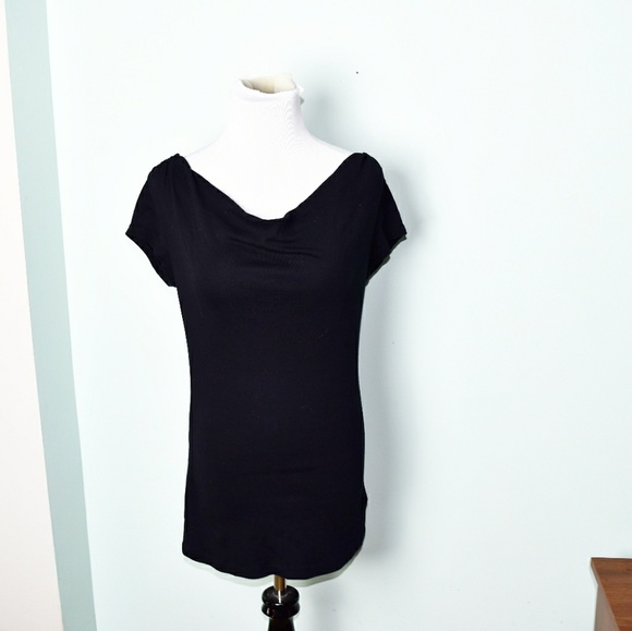 Express Tops - Express Black Silky Blouse